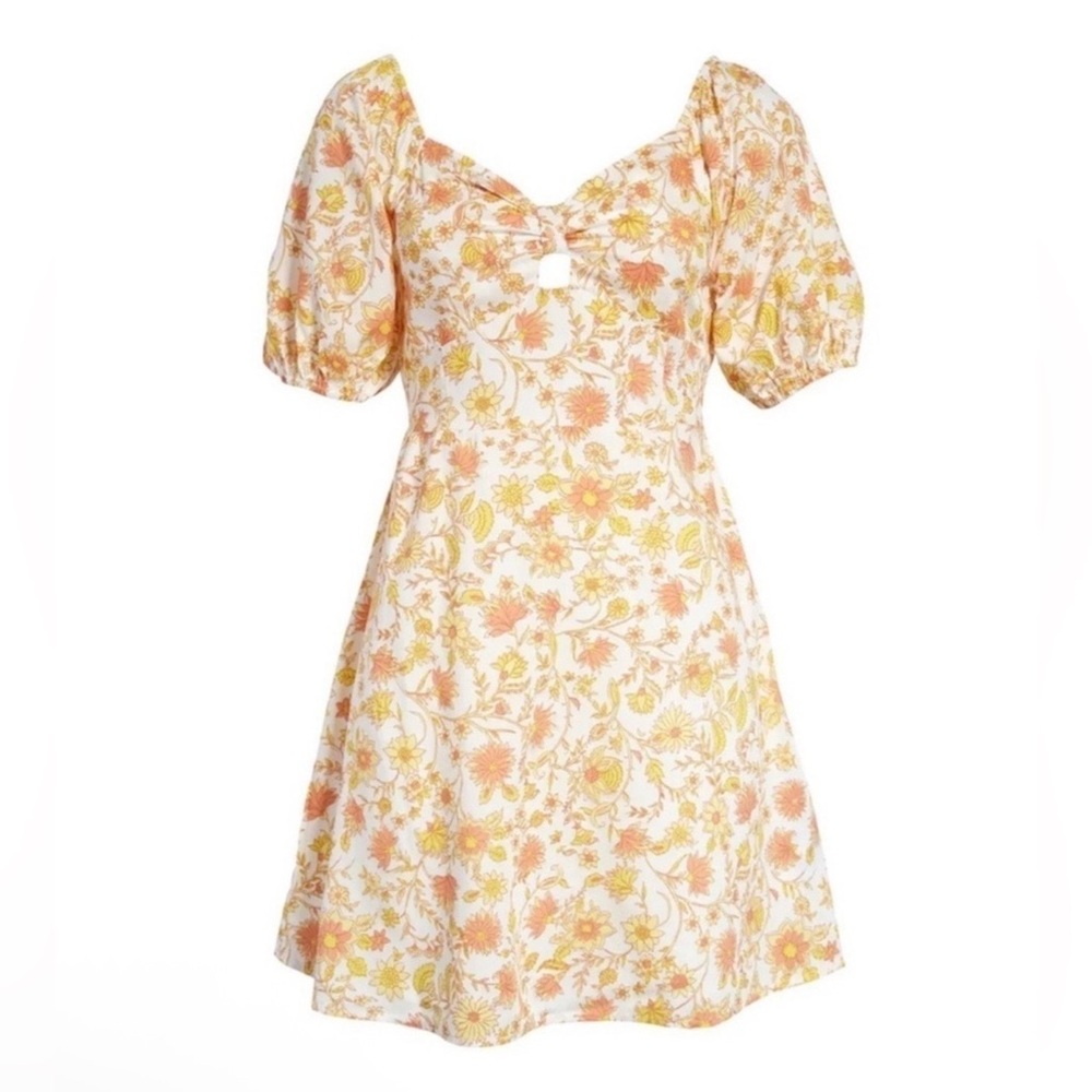 Billabong Yellow Floral Mini Dress
